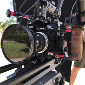 Behind the scenes with the Lumix GH5 with Zacuto cage on the set of The Pistol