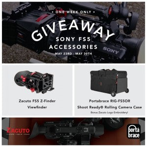Sony FS5 Accessories Giveaway - Zacuto and Portabrace
