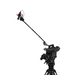 ENG camera with on camera mounted boom pole for audio
