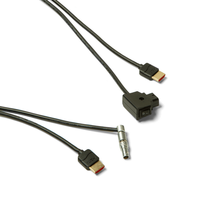 Cable de alimentación y vídeo HDMI compatible con Lemo de 4 pines con interruptor de alimentación