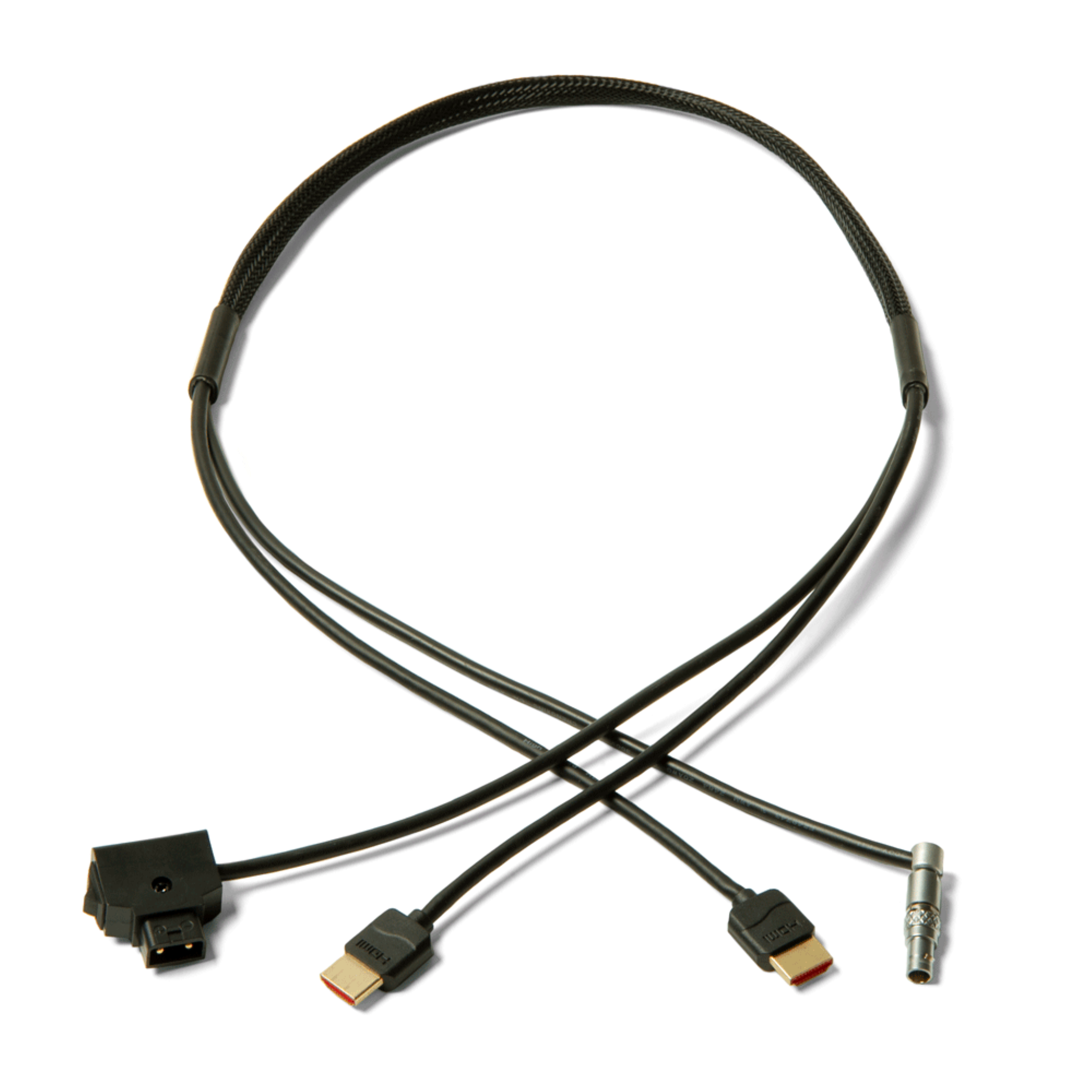 Cable de alimentación y vídeo HDMI compatible con Lemo de 4 pines con interruptor de alimentación