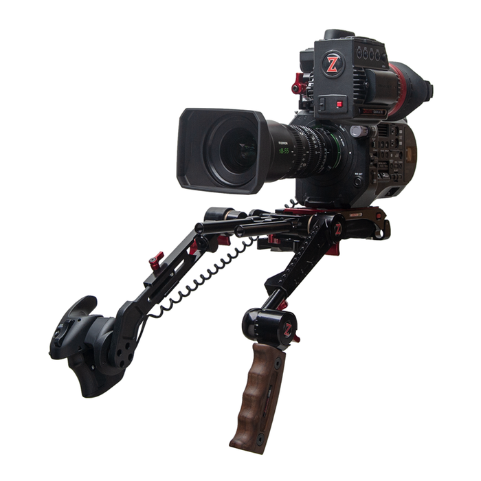 Retroceso Sony FS7 con empuñaduras de gatillo doble